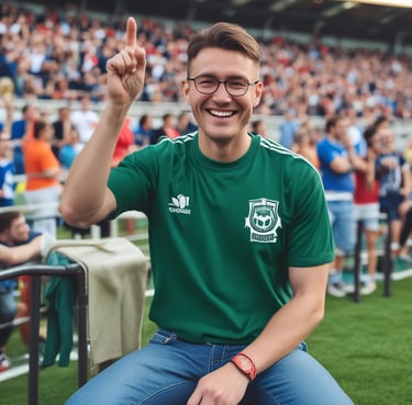 A close-up view of a sports logo on a fabric surface featuring an abstract eagle in a circular emblem. The logo includes the text 'TJ SOKOL HEJTMÁNKOVICE' in yellow against a dark background, with a pattern of white harlequin-like lines.