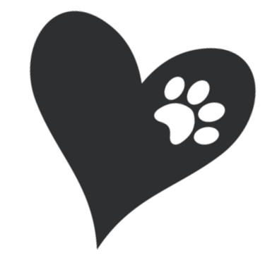 a paw inside heart