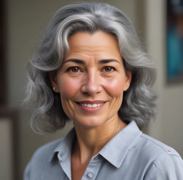 woman wearing black crew-neck shirt