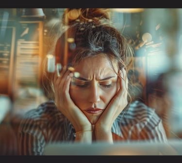 image d'une personne évoquant une atteinte e stress anxété