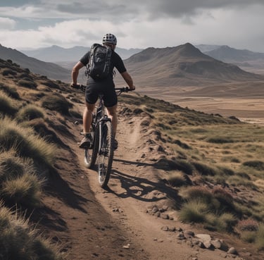 A group of people are walking towards a coastal hotel with large signage visible. The building is situated near a cliff adorned with greenery and other structures. Various flags, including one of France, are displayed prominently. The sky is clear and blue.