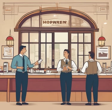 A close-up view of a computer screen displaying HTML or web development code. The text is colored with syntax highlighting, including blue and orange. On the left side, there is a blurry section showing what seems to be a user interface with partially visible text. The overall scene suggests a focus on coding or software development work.