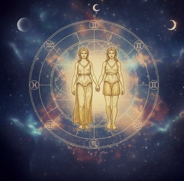 two women standing in front of a clock