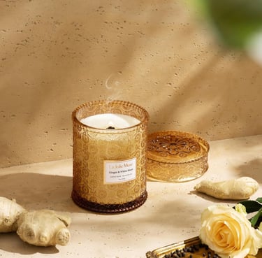 drink inspired jar candle with wooden wick creating warm relaxing home ambiance