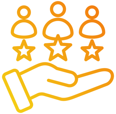 Icon representing customer-first experience and satisfaction at One 7 Garage