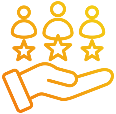 Icon representing customer-first experience and satisfaction at One 7 Garage