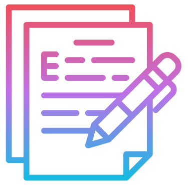 Icono de lápiz escribiendo, representando la redacción y estructuración de la tesis