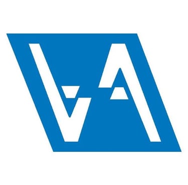 logo bleu et blanc cabinet d'avocats vincent-nunes