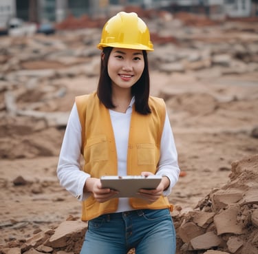 A satisfied customer holding a Makita drill with a bright workshop background.