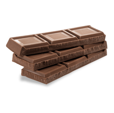 a stack of chocolate bars with chocolate bars