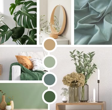 Moodboard harmonie colorée apaisante