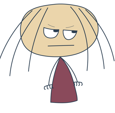 Anna looking at a long to-do list with frustration