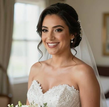 A beautifully decorated wedding arch covered in soft pink and white flowers.