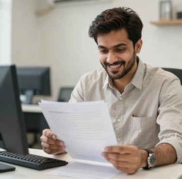 Portrait of a confident professional man in business attire smiling warmly.