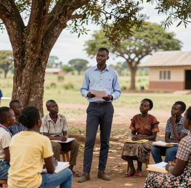 learning session in rural Africa