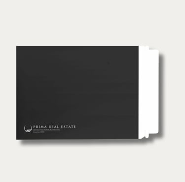 Prima Real Estate Shipping Envelope Design