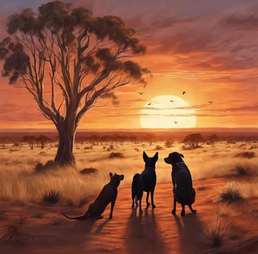 orange and blue abstract painting