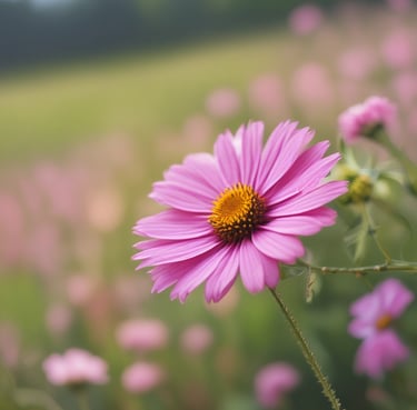 A hand is holding a handmade bracelet with a woven design, made primarily of yellow cord. It includes small beads in varying colors such as blue and black. The background is dark, emphasizing the bracelet.