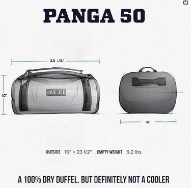 a Yeti Duffel airtight bag