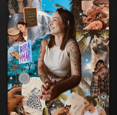 a woman with tattoos on her arms