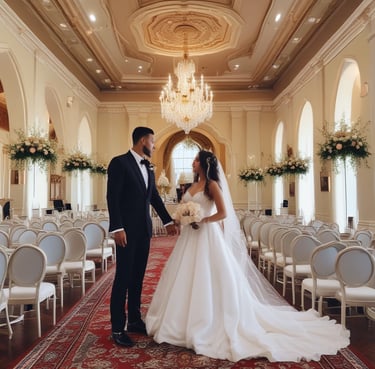 A neon sign with both English and Chinese characters illuminates against a dark background. The sign advertises a travel agency with services such as visa, tour, and ticket assistance. The surrounding area is dimly lit, with faint reflections visible.