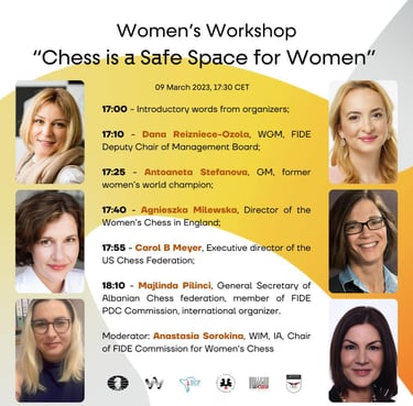 Women's Workshop "Chess is a Safe Space for Women". FIDE Commission for Women's Chess
