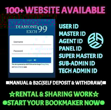 ONLINE CRICKET BETTING ID AVAILABLE DL MDL SMDL MASTER ID SUPER MASTER ID ADMIN ID AVAILABLE 