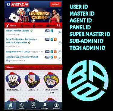 ONLINE CRICKET BETTING ID AVAILABLE DL MDL SMDL MASTER ID SUPER MASTER ID ADMIN ID AVAILABLE 