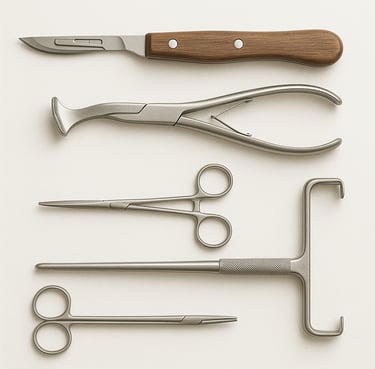 Veterinary surgical instruments for animal care