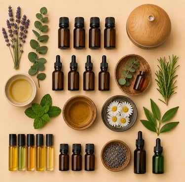 Essential oils, aromatherapy blends and wellness oil collections