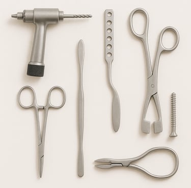 Orthopedic instruments for bone surgery