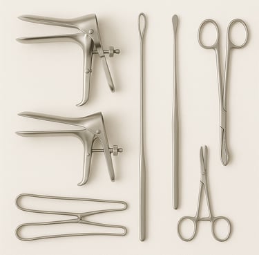 Gynecology and obstetrics surgical instruments