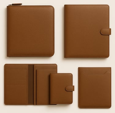Custom leather corporate gifts and office accessories, branded export quality items