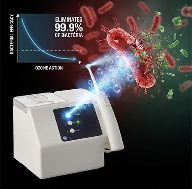 Elimination des bactéries par jet dentaire ozone aquolab