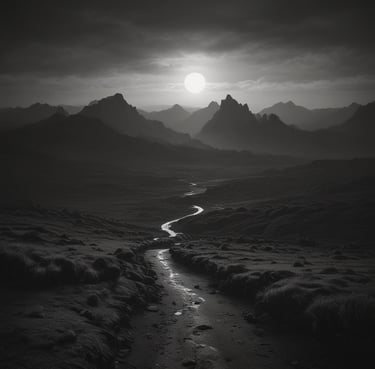 Two children are engaged in activities in a room with a checkered floor. A boy stands at a small table, working with a large, patterned bowl and a jug. A girl sits in a chair beside him, focusing on her task. The room features a large window, a radiator, and kitchen utensils hanging on the wall.