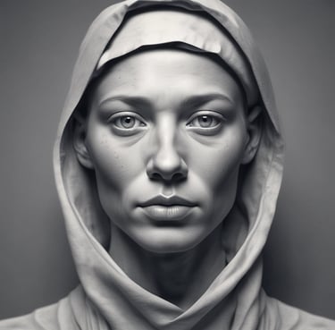 Two children are engaged in activities in a room with a checkered floor. A boy stands at a small table, working with a large, patterned bowl and a jug. A girl sits in a chair beside him, focusing on her task. The room features a large window, a radiator, and kitchen utensils hanging on the wall.