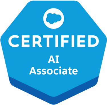 Salesforce AI Associate Certification – expertise in AI concepts and Salesforce AI tools