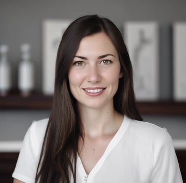 a woman with long hair and a white shirt
