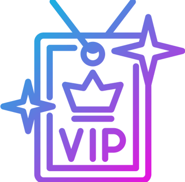 Line art for VIP credential