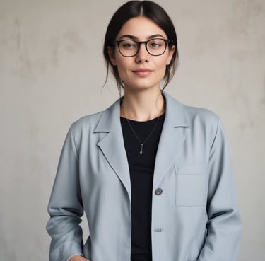 Portrait of a focused elite athlete training outdoors surrounded by lush greenery.