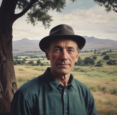 Smiling middle-aged woman standing in front of a well-maintained residential building.