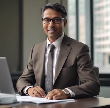 A professional headshot of a smiling businesswoman in a modern office setting.