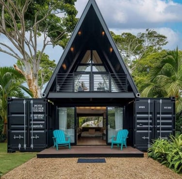 Luxury Container Custom Tiny Home in the wood by European manufacturer