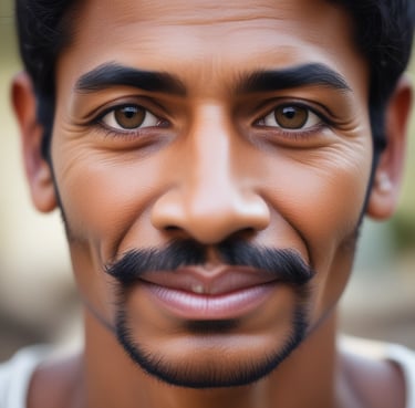 A professional headshot of a smiling person in modern office attire, with a blurred digital workspace background.