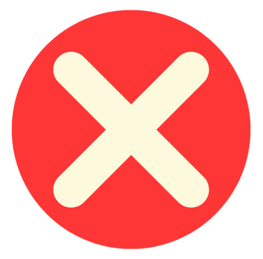 Cross icon indicating mistakes to avoid in SEO and web design