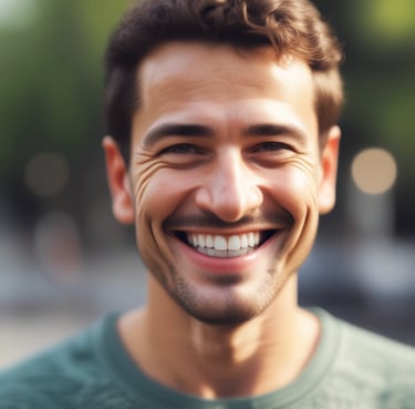 Smiling middle-aged men.