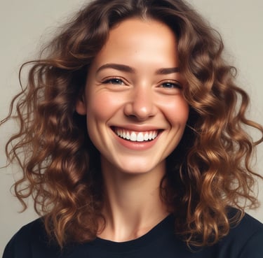 Smiling woman holding a copy of the wellness manual outdoors in natural light.