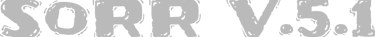 a black and white logo os SoRR v.5.1 engine