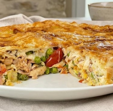 Come fare la torta salata di pollo e verdure