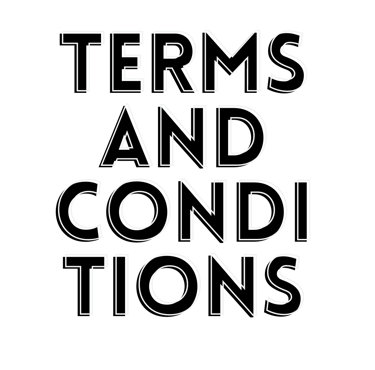 A white square with the words "terms and conditions"